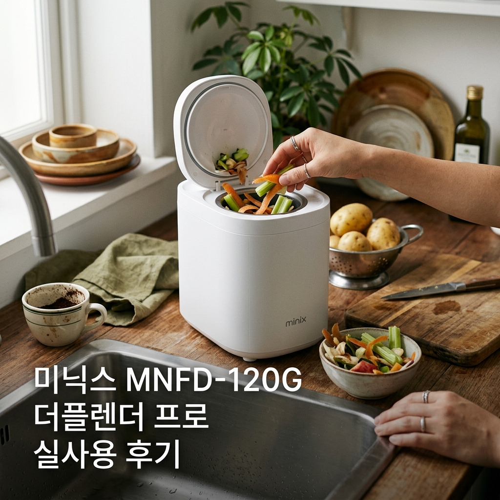 미닉스 MNFD-120G 더플렌더 프로 실사용 후기, 34만원대 특가 정보 2L 가정용 분쇄 건조형 음식물처리기 추천, “부피 걱정 없는” 장단점 솔직 정리 제품 이미지