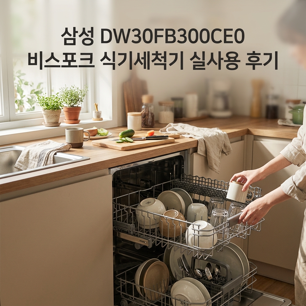 삼성 DW30FB300CE0 비스포크 식기세척기 실사용 후기, 54만원대 특가 정보 6인용 카운터탑 스탠드 가성비 식세기 추천, “1~2인 가구에 딱 맞는” 장단점 솔직 정리 제품 이미지