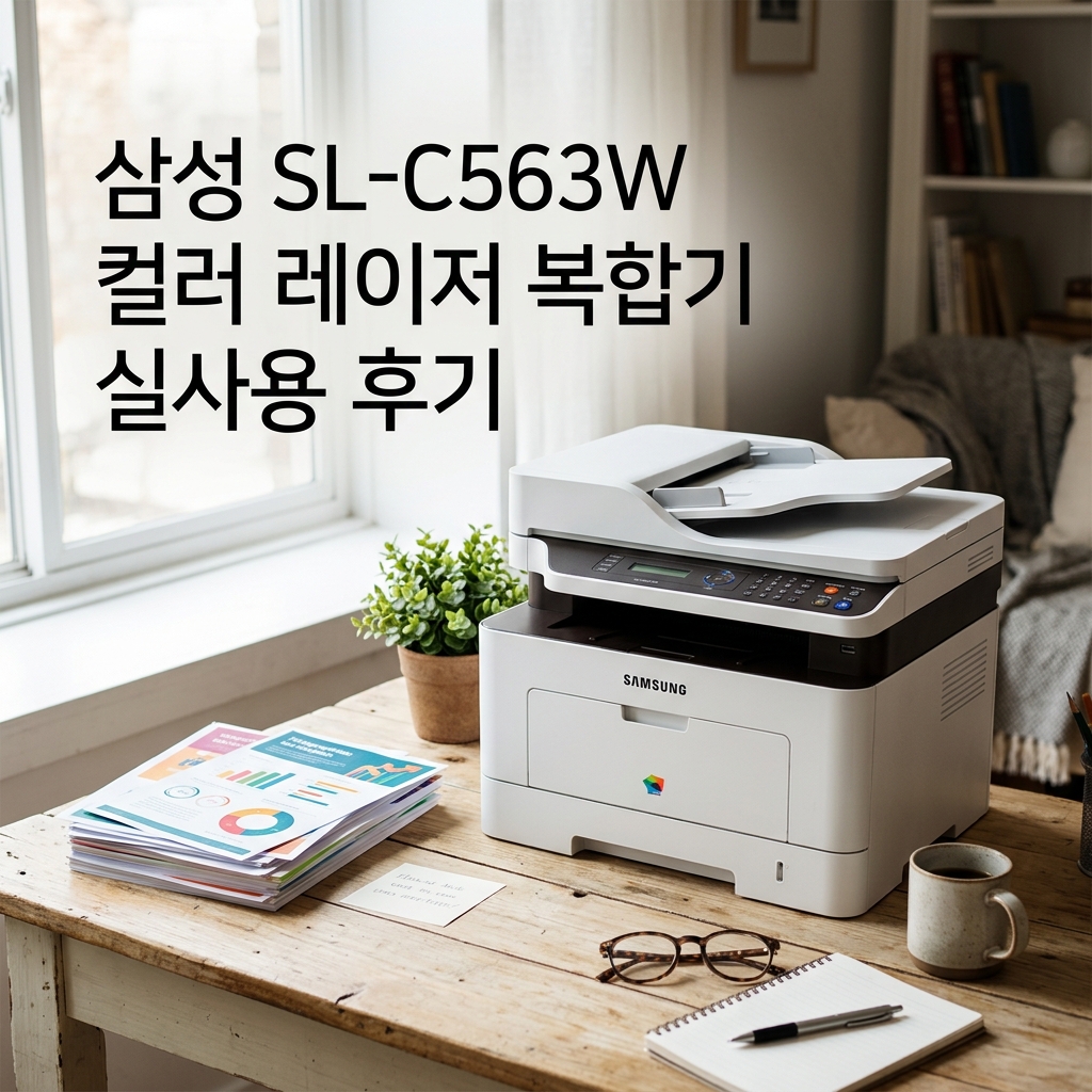 삼성 SL-C563W 컬러 레이저 복합기 실사용 후기, 33만원대 특가 타이밍 잡는 법 무선 와이파이 프린터 복사 사무용 (토너포함 정보) 추천, “사무실 필수템” 장단점 솔직 정리 제품 이미지