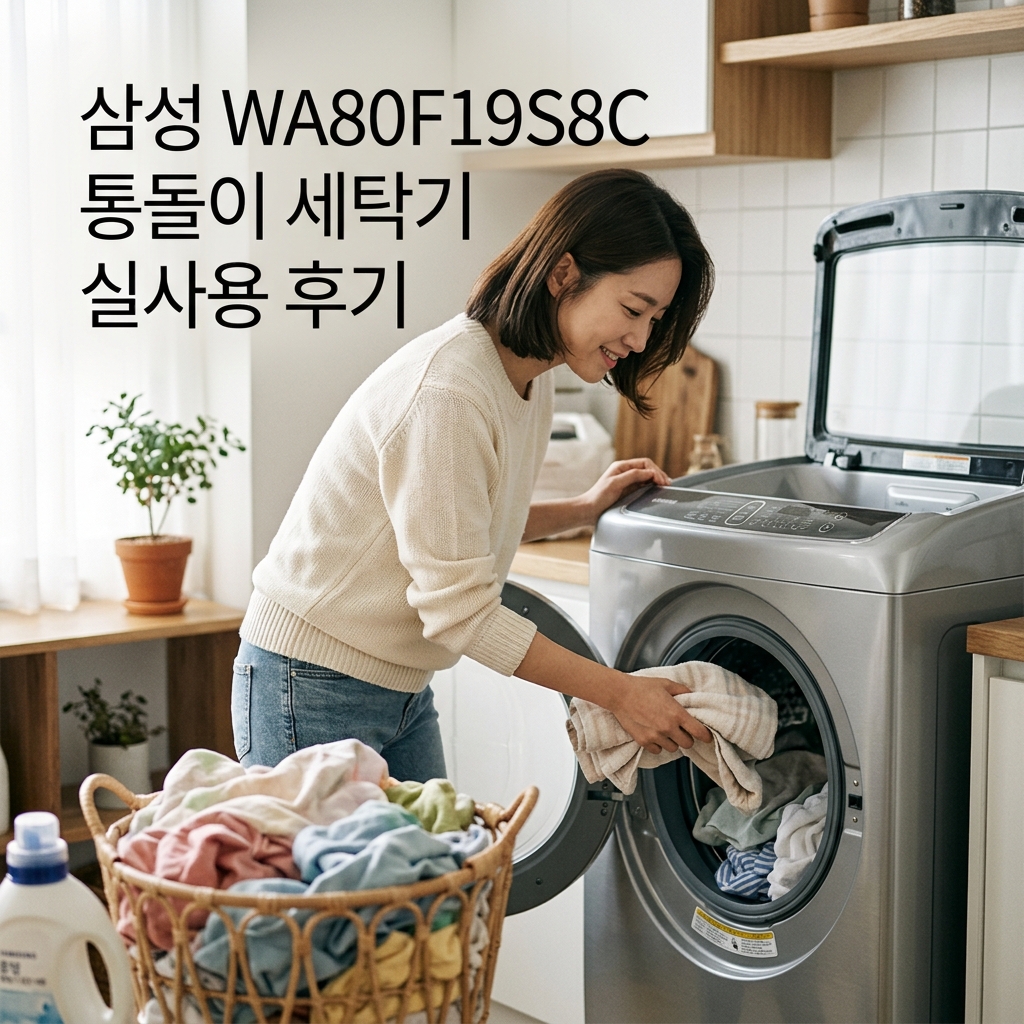 삼성 WA80F19S8C 통돌이 세탁기 실사용 후기, 69만원대 특가 타이밍 잡는 법 19kg AI 통버블 가성비 세탁기 추천, “이 값에 이 기능까지” 장단점 및 실구매가 비교 제품 이미지