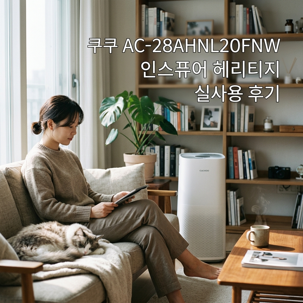 쿠쿠 AC-28AHNL20FNW 인스퓨어 헤리티지 실사용 후기, 36만원대 특가 확인법 28평형 2등급 21dB 스탠드 공기청정기 추천, “조용해서 더 좋은” 장단점 및 실구매가 비교 제품 이미지