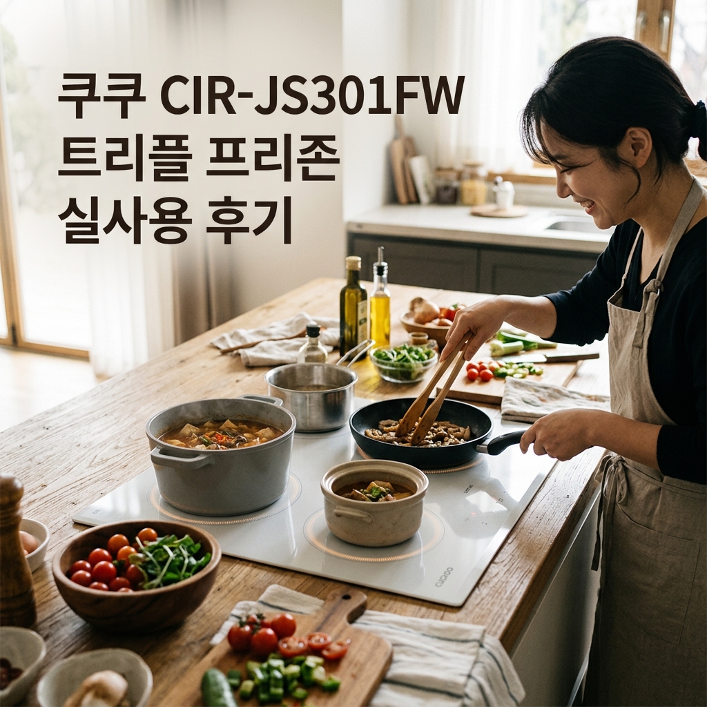 쿠쿠 CIR-JS301FW 트리플 프리존 실사용 후기, 84만원대 특가 정보 1등급 AI 고화력 저소음 넘침방지 인덕션 추천, “요리 폭이 넓어지는” 장단점 솔직 정리 제품 이미지