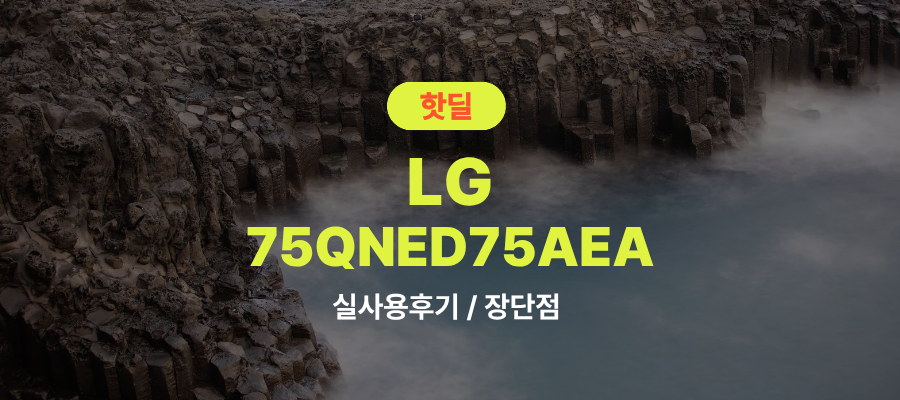 LG QNED75AEA 75인치 후기 총정리, 159만원대 특가 타이밍 잡는 법 사운드바 증정 4K 스탠드형 엘지 TV, “거실 분위기 확 바꾸는” 장단점 및 실구매가 비교 제품 이미지