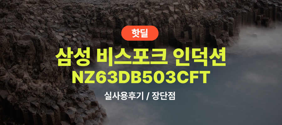 삼성 NZ63DB503CFT 비스포크 인덕션 실사용 후기, 118만원대 특가 확인법 3구 인피니티 무광 글라스 프리스탠딩 빌트인 추천, “주방 분위기 살리는” 장단점 및 실구매가 비교 제품 이미지