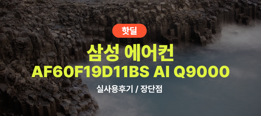 삼성 AF60F19D11BS AI Q9000 실사용 후기, 150만원대 특가 확인법 18.9평 스탠드형 에어컨 설치비포함 추천, “여름 내내 시원한” 장단점 및 실구매가 비교 제품 이미지