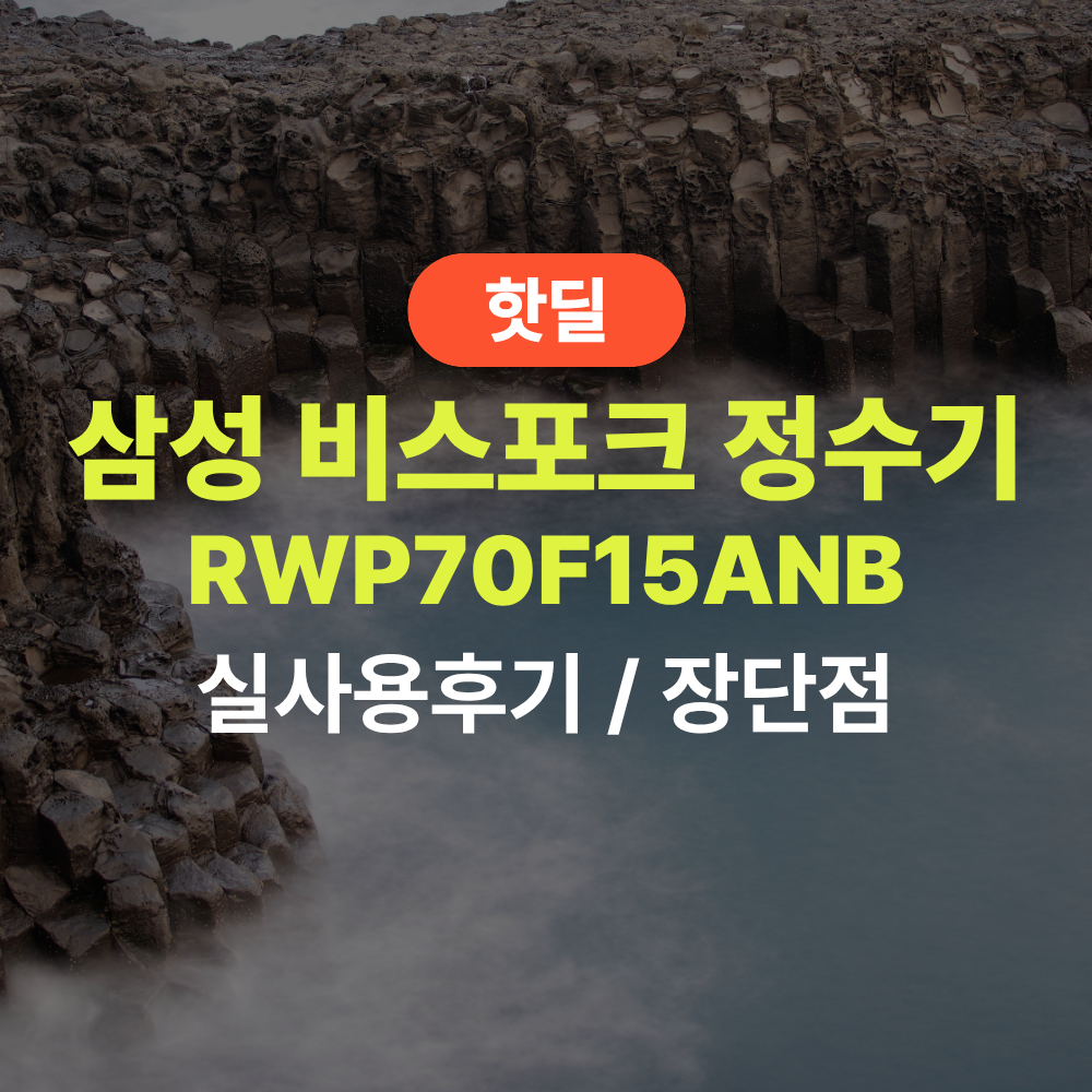 삼성 RWP70F15ANB 비스포크 AI 정수기 실사용 후기, 102만원대 특가 확인법 냉온 직수 음성인식 카운터탑 스탠드 (필터 증정 1+1 정보) 추천, “말 한마디로 되는” 장단점 및 실구매가 비교 제품 이미지